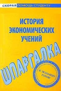 Читайте книги онлайн на Bookidrom.ru! Бесплатные книги в одном клике Татьяна Костакова - Шпаргалка по истории экономических учений