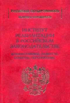 Читайте книги онлайн на Bookidrom.ru! Бесплатные книги в одном клике Александр Стуканов - Институт реабилитации в Российском законодательстве. Возникновение, развитие, понятие, перспективы