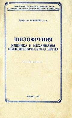 Читайте книги онлайн на Bookidrom.ru! Бесплатные книги в одном клике Елена Каменева - Шизофрения: клиника и механизмы шизофренического бреда