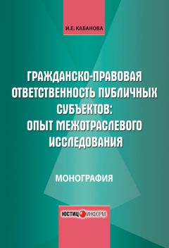 Читайте книги онлайн на Bookidrom.ru! Бесплатные книги в одном клике Ирина Кабанова - Гражданско-правовая ответственность публичных субъектов: опыт межотраслевого исследования