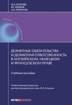 Читайте книги онлайн на Bookidrom.ru! Бесплатные книги в одном клике Александр Романов - Деликтные обязательства и деликтная ответственность в английском, немецком и французском праве