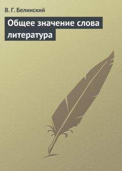 Читайте книги онлайн на Bookidrom.ru! Бесплатные книги в одном клике Виссарион Белинский - Общее значение слова литература