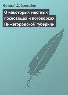 Читайте книги онлайн на Bookidrom.ru! Бесплатные книги в одном клике Николай Добролюбов - О некоторых местных пословицах и поговорках Нижегородской губернии