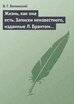 Читайте книги онлайн на Bookidrom.ru! Бесплатные книги в одном клике Виссарион Белинский - Жизнь, как она есть. Записки неизвестного, изданные Л. Брантом…