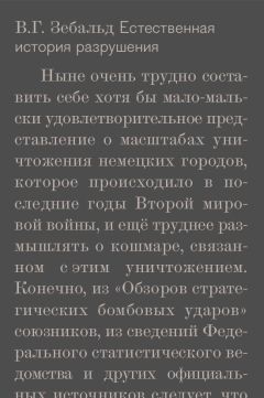 Читайте книги онлайн на Bookidrom.ru! Бесплатные книги в одном клике В. Зебальд - Естественная история разрушения