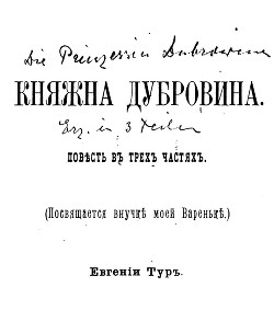 Княжна Дубровина - Салиас-де-Турнемир Елизавета Васильевна